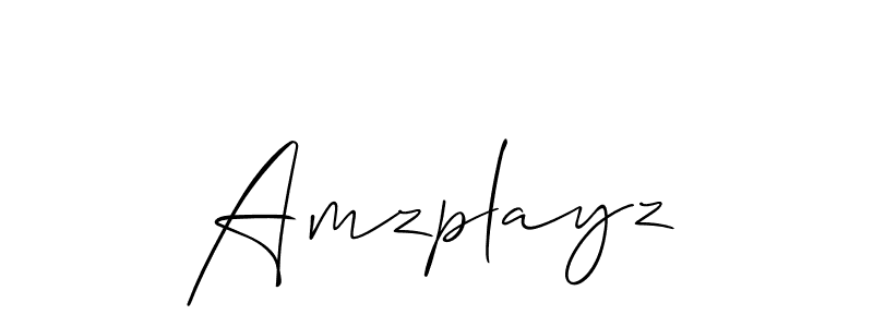 Design your own signature with our free online signature maker. With this signature software, you can create a handwritten (Allison_Script) signature for name Amzplayz. Amzplayz signature style 2 images and pictures png