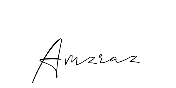 Allison_Script is a professional signature style that is perfect for those who want to add a touch of class to their signature. It is also a great choice for those who want to make their signature more unique. Get Amzraz name to fancy signature for free. Amzraz signature style 2 images and pictures png