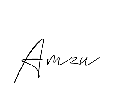 How to make Amzu signature? Allison_Script is a professional autograph style. Create handwritten signature for Amzu name. Amzu signature style 2 images and pictures png