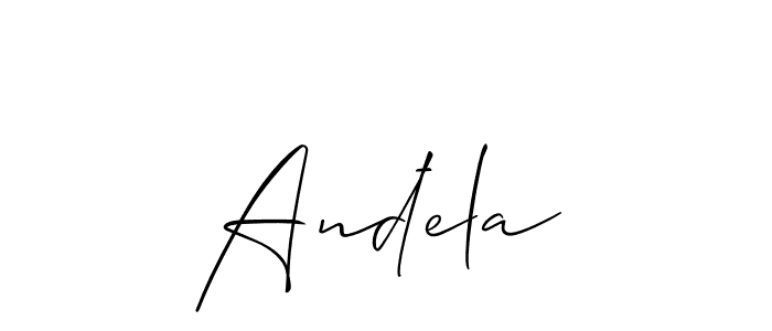 Best and Professional Signature Style for Anđela. Allison_Script Best Signature Style Collection. Anđela signature style 2 images and pictures png
