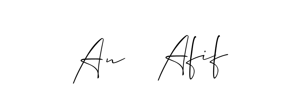 Create a beautiful signature design for name An    Afif. With this signature (Allison_Script) fonts, you can make a handwritten signature for free. An    Afif signature style 2 images and pictures png