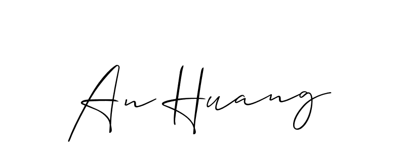 Create a beautiful signature design for name An Huang. With this signature (Allison_Script) fonts, you can make a handwritten signature for free. An Huang signature style 2 images and pictures png