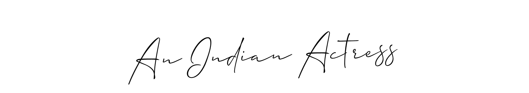 Create a beautiful signature design for name An Indian Actress. With this signature (Allison_Script) fonts, you can make a handwritten signature for free. An Indian Actress signature style 2 images and pictures png