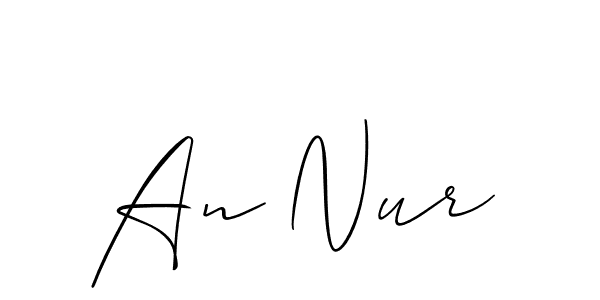 Also we have An Nur name is the best signature style. Create professional handwritten signature collection using Allison_Script autograph style. An Nur signature style 2 images and pictures png