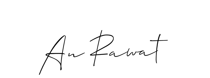 It looks lik you need a new signature style for name An Rawat. Design unique handwritten (Allison_Script) signature with our free signature maker in just a few clicks. An Rawat signature style 2 images and pictures png