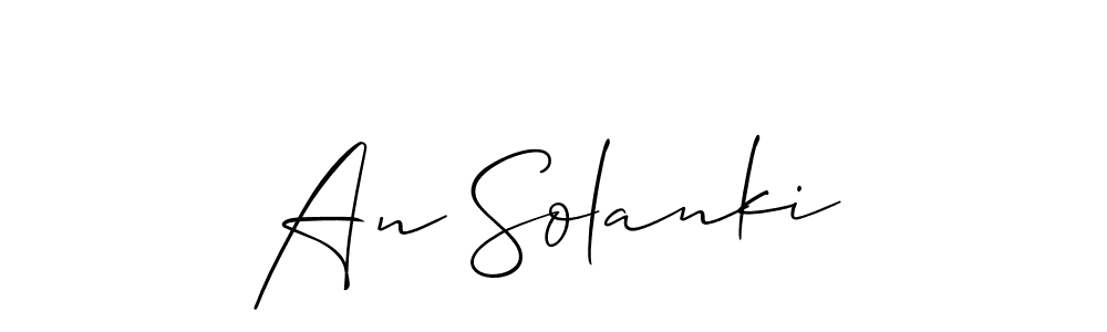 Also we have An Solanki name is the best signature style. Create professional handwritten signature collection using Allison_Script autograph style. An Solanki signature style 2 images and pictures png