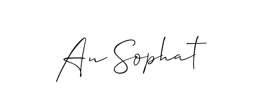 Also we have An Sophat name is the best signature style. Create professional handwritten signature collection using Allison_Script autograph style. An Sophat signature style 2 images and pictures png