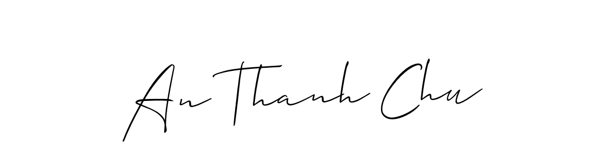 Design your own signature with our free online signature maker. With this signature software, you can create a handwritten (Allison_Script) signature for name An Thanh Chu. An Thanh Chu signature style 2 images and pictures png