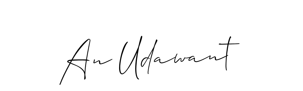 Also You can easily find your signature by using the search form. We will create An Udawant name handwritten signature images for you free of cost using Allison_Script sign style. An Udawant signature style 2 images and pictures png