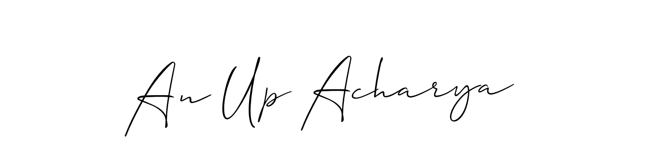 Make a beautiful signature design for name An Up Acharya. With this signature (Allison_Script) style, you can create a handwritten signature for free. An Up Acharya signature style 2 images and pictures png