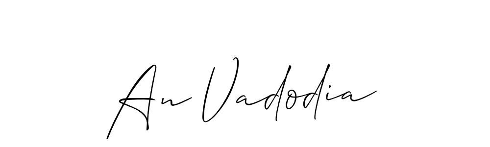 Make a beautiful signature design for name An Vadodia. Use this online signature maker to create a handwritten signature for free. An Vadodia signature style 2 images and pictures png
