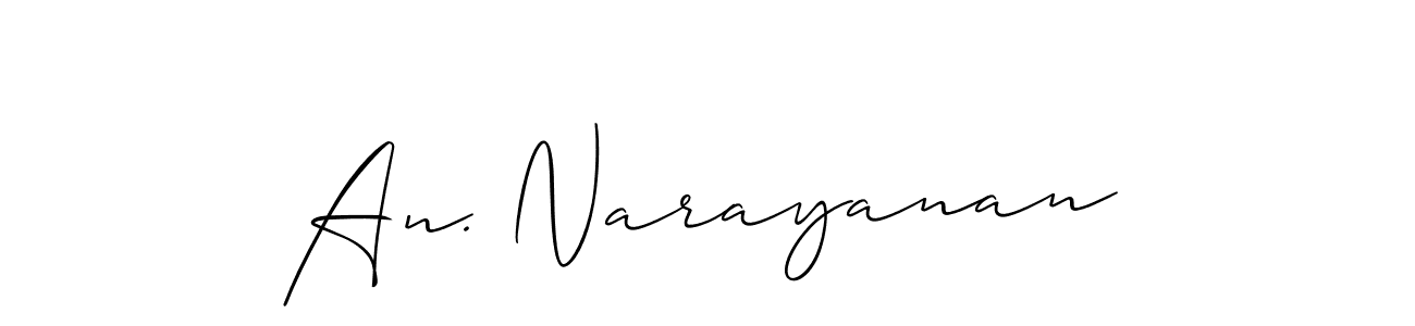 Create a beautiful signature design for name An. Narayanan. With this signature (Allison_Script) fonts, you can make a handwritten signature for free. An. Narayanan signature style 2 images and pictures png