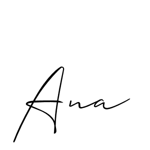 You should practise on your own different ways (Allison_Script) to write your name (Ana) in signature. don't let someone else do it for you. Ana signature style 2 images and pictures png