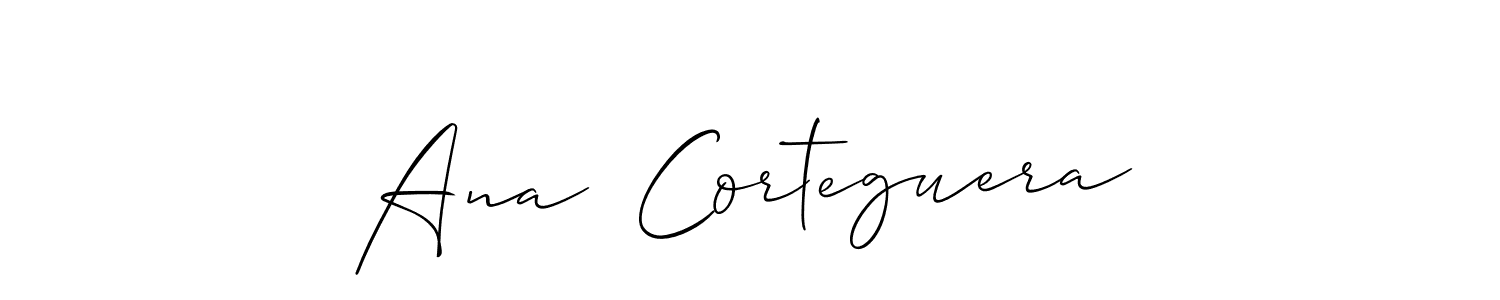 How to make Ana  Corteguera name signature. Use Allison_Script style for creating short signs online. This is the latest handwritten sign. Ana  Corteguera signature style 2 images and pictures png