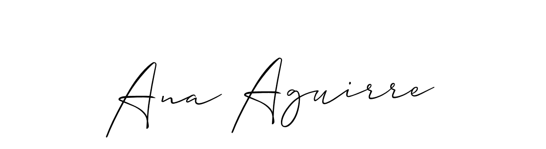 How to make Ana Aguirre name signature. Use Allison_Script style for creating short signs online. This is the latest handwritten sign. Ana Aguirre signature style 2 images and pictures png