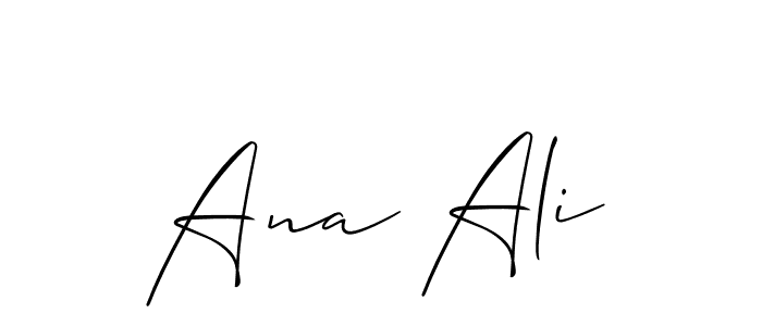 Make a short Ana Ali signature style. Manage your documents anywhere anytime using Allison_Script. Create and add eSignatures, submit forms, share and send files easily. Ana Ali signature style 2 images and pictures png