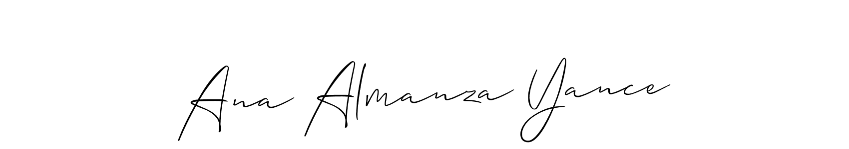 Best and Professional Signature Style for Ana Almanza Yance. Allison_Script Best Signature Style Collection. Ana Almanza Yance signature style 2 images and pictures png