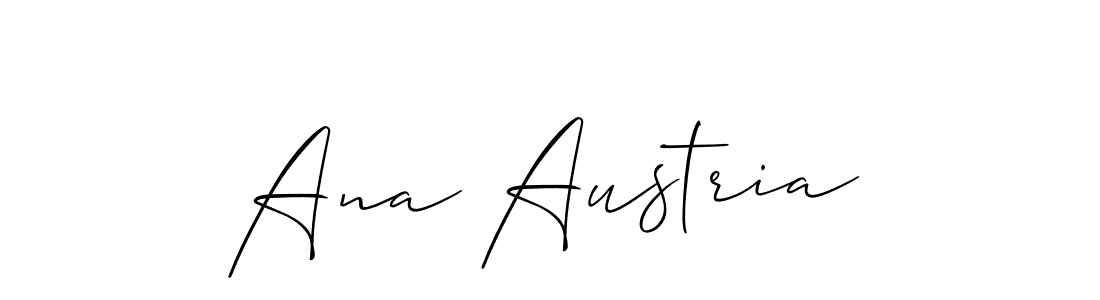 Make a beautiful signature design for name Ana Austria. With this signature (Allison_Script) style, you can create a handwritten signature for free. Ana Austria signature style 2 images and pictures png