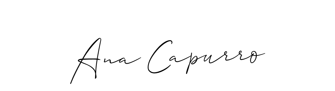 Also we have Ana Capurro name is the best signature style. Create professional handwritten signature collection using Allison_Script autograph style. Ana Capurro signature style 2 images and pictures png