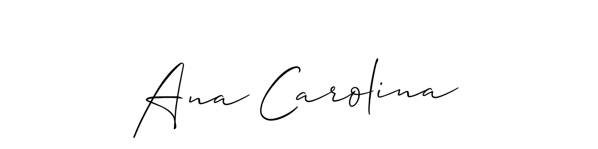 if you are searching for the best signature style for your name Ana Carolina. so please give up your signature search. here we have designed multiple signature styles  using Allison_Script. Ana Carolina signature style 2 images and pictures png