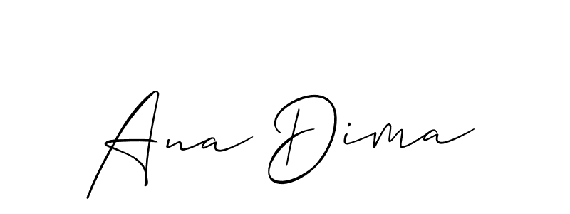 if you are searching for the best signature style for your name Ana Dima. so please give up your signature search. here we have designed multiple signature styles  using Allison_Script. Ana Dima signature style 2 images and pictures png