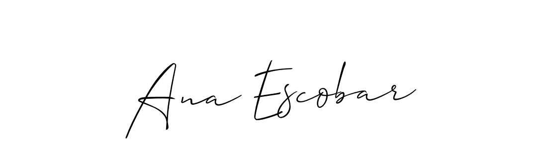 Create a beautiful signature design for name Ana Escobar. With this signature (Allison_Script) fonts, you can make a handwritten signature for free. Ana Escobar signature style 2 images and pictures png