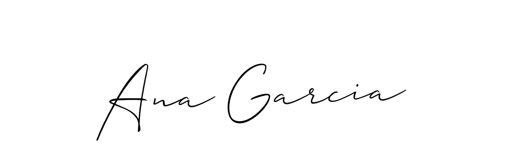 It looks lik you need a new signature style for name Ana Garcia. Design unique handwritten (Allison_Script) signature with our free signature maker in just a few clicks. Ana Garcia signature style 2 images and pictures png