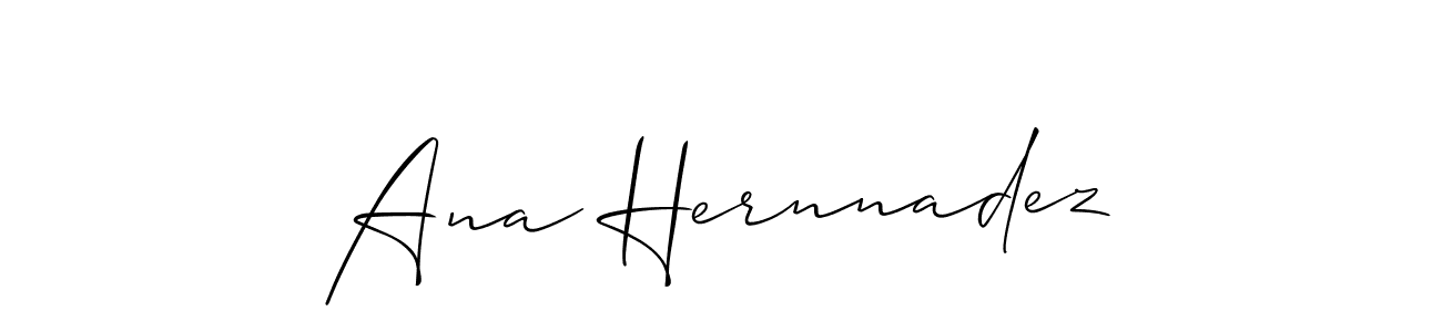 How to make Ana Hernnadez name signature. Use Allison_Script style for creating short signs online. This is the latest handwritten sign. Ana Hernnadez signature style 2 images and pictures png