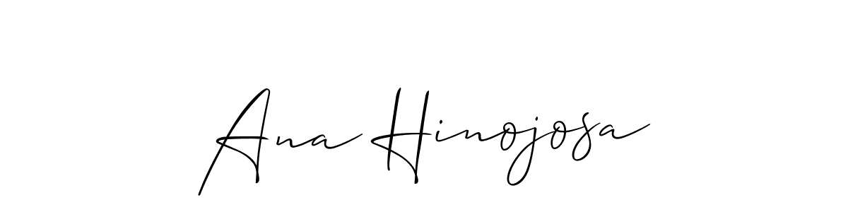 if you are searching for the best signature style for your name Ana Hinojosa. so please give up your signature search. here we have designed multiple signature styles  using Allison_Script. Ana Hinojosa signature style 2 images and pictures png