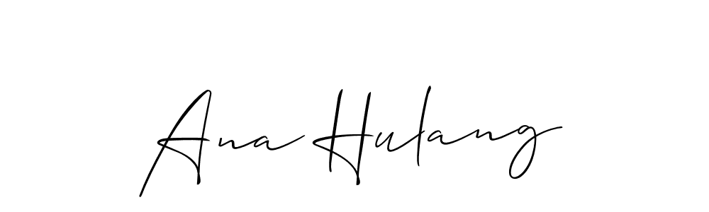 This is the best signature style for the Ana Hulang name. Also you like these signature font (Allison_Script). Mix name signature. Ana Hulang signature style 2 images and pictures png