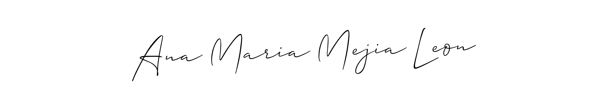 How to make Ana Maria Mejia Leon signature? Allison_Script is a professional autograph style. Create handwritten signature for Ana Maria Mejia Leon name. Ana Maria Mejia Leon signature style 2 images and pictures png