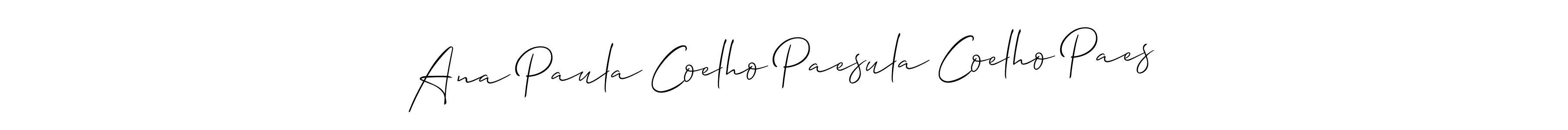 Design your own signature with our free online signature maker. With this signature software, you can create a handwritten (Allison_Script) signature for name Ana Paula Coelho Paesula Coelho Paes. Ana Paula Coelho Paesula Coelho Paes signature style 2 images and pictures png