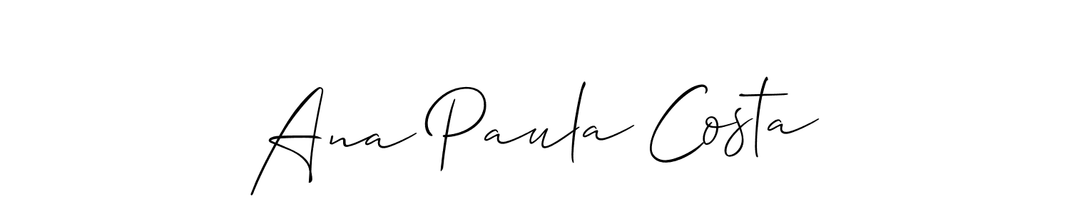 How to make Ana Paula Costa signature? Allison_Script is a professional autograph style. Create handwritten signature for Ana Paula Costa name. Ana Paula Costa signature style 2 images and pictures png