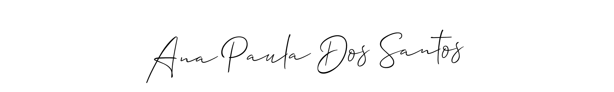 Design your own signature with our free online signature maker. With this signature software, you can create a handwritten (Allison_Script) signature for name Ana Paula Dos Santos. Ana Paula Dos Santos signature style 2 images and pictures png