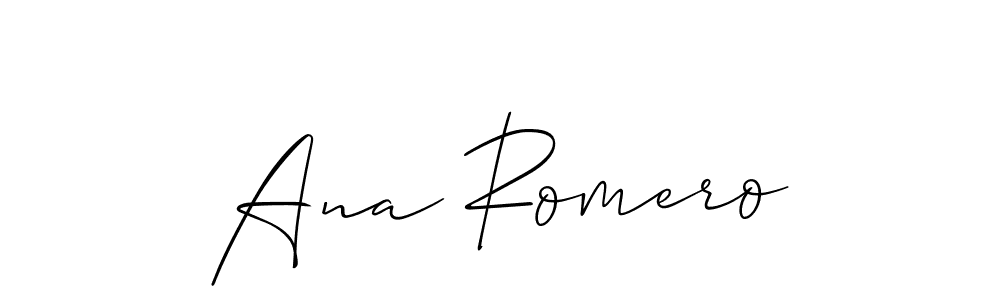 Design your own signature with our free online signature maker. With this signature software, you can create a handwritten (Allison_Script) signature for name Ana Romero. Ana Romero signature style 2 images and pictures png