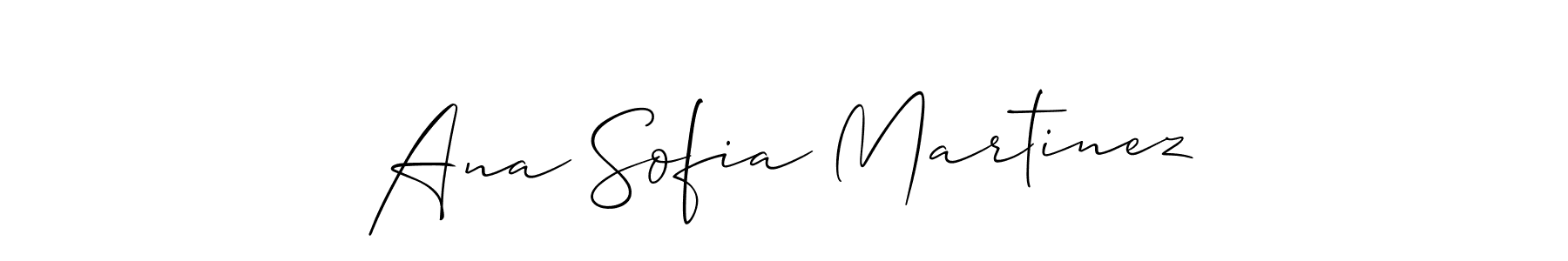 Use a signature maker to create a handwritten signature online. With this signature software, you can design (Allison_Script) your own signature for name Ana Sofia Martinez. Ana Sofia Martinez signature style 2 images and pictures png