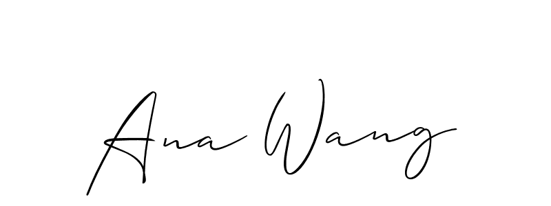 Make a short Ana Wang signature style. Manage your documents anywhere anytime using Allison_Script. Create and add eSignatures, submit forms, share and send files easily. Ana Wang signature style 2 images and pictures png