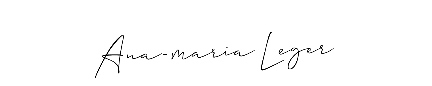 Design your own signature with our free online signature maker. With this signature software, you can create a handwritten (Allison_Script) signature for name Ana-maria Leger. Ana-maria Leger signature style 2 images and pictures png