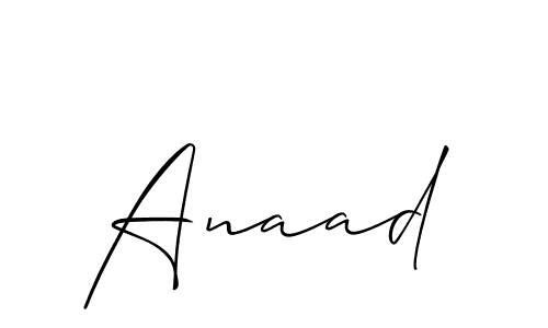 if you are searching for the best signature style for your name Anaad. so please give up your signature search. here we have designed multiple signature styles  using Allison_Script. Anaad signature style 2 images and pictures png
