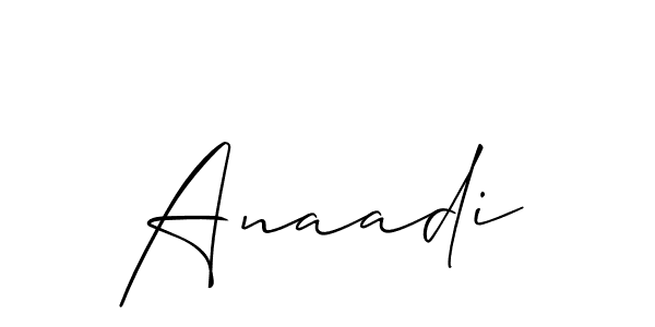 Check out images of Autograph of Anaadi name. Actor Anaadi Signature Style. Allison_Script is a professional sign style online. Anaadi signature style 2 images and pictures png