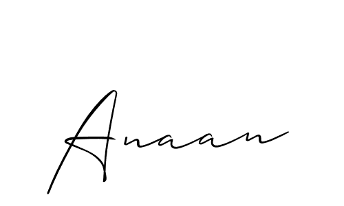 How to make Anaan signature? Allison_Script is a professional autograph style. Create handwritten signature for Anaan name. Anaan signature style 2 images and pictures png