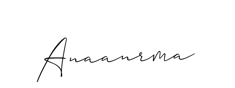 Design your own signature with our free online signature maker. With this signature software, you can create a handwritten (Allison_Script) signature for name Anaanrma. Anaanrma signature style 2 images and pictures png