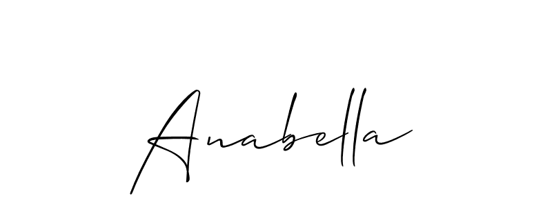 Use a signature maker to create a handwritten signature online. With this signature software, you can design (Allison_Script) your own signature for name Anabella. Anabella signature style 2 images and pictures png