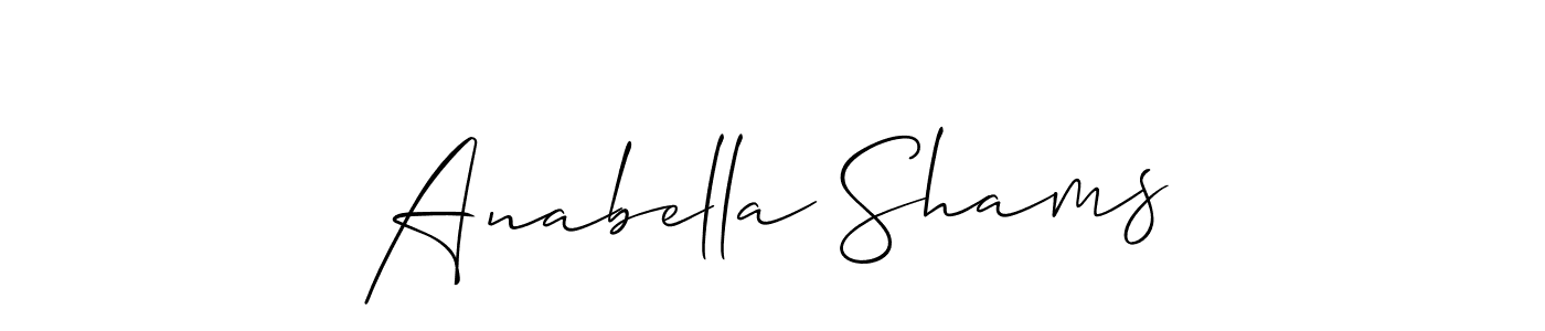 Also You can easily find your signature by using the search form. We will create Anabella Shams name handwritten signature images for you free of cost using Allison_Script sign style. Anabella Shams signature style 2 images and pictures png