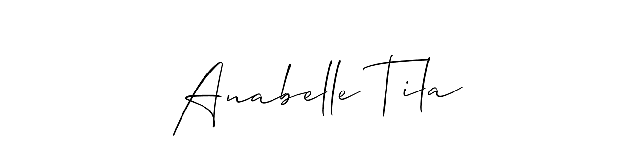How to Draw Anabelle Tila signature style? Allison_Script is a latest design signature styles for name Anabelle Tila. Anabelle Tila signature style 2 images and pictures png