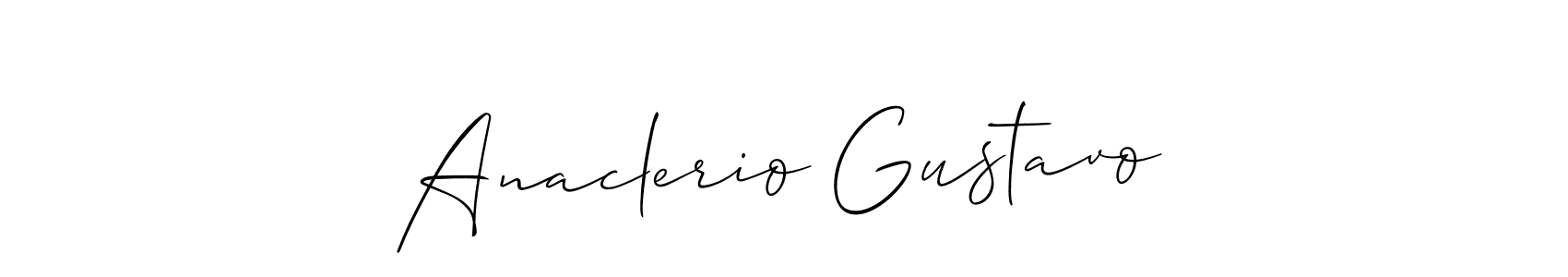 Check out images of Autograph of Anaclerio Gustavo name. Actor Anaclerio Gustavo Signature Style. Allison_Script is a professional sign style online. Anaclerio Gustavo signature style 2 images and pictures png