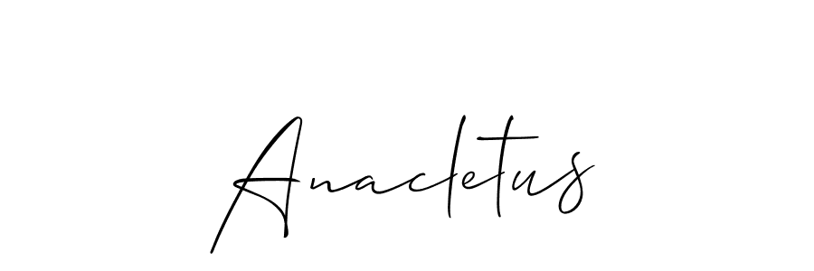 Anacletus stylish signature style. Best Handwritten Sign (Allison_Script) for my name. Handwritten Signature Collection Ideas for my name Anacletus. Anacletus signature style 2 images and pictures png
