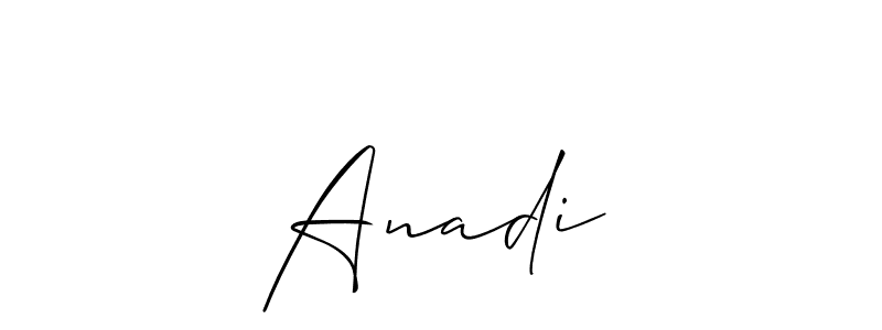 Create a beautiful signature design for name Anadi♡. With this signature (Allison_Script) fonts, you can make a handwritten signature for free. Anadi♡ signature style 2 images and pictures png