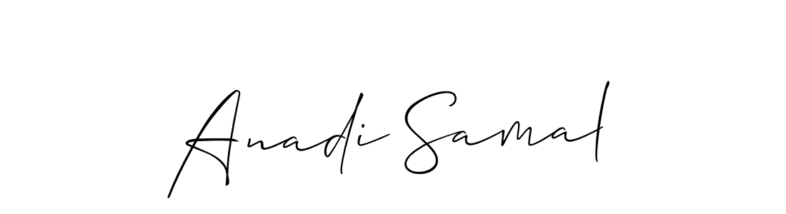 Make a short Anadi Samal signature style. Manage your documents anywhere anytime using Allison_Script. Create and add eSignatures, submit forms, share and send files easily. Anadi Samal signature style 2 images and pictures png