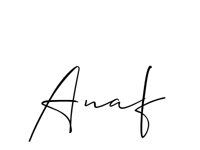 Also we have Anaf name is the best signature style. Create professional handwritten signature collection using Allison_Script autograph style. Anaf signature style 2 images and pictures png